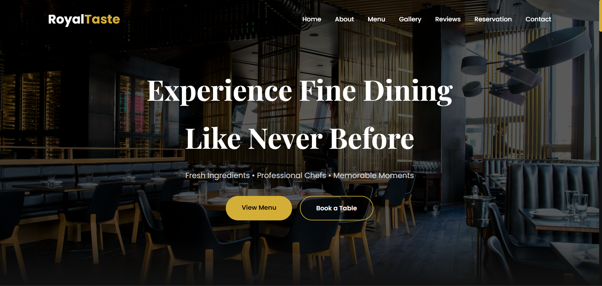 Restaurant website project